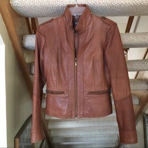 Kenneth Cole Brown Leather Jacket